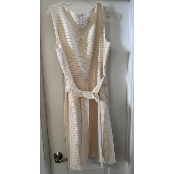 NWT Anne Klein Sleeveless A-Line Dress Size 16 Belted Minimalist‎ Career Wear - Picture 2 of 9